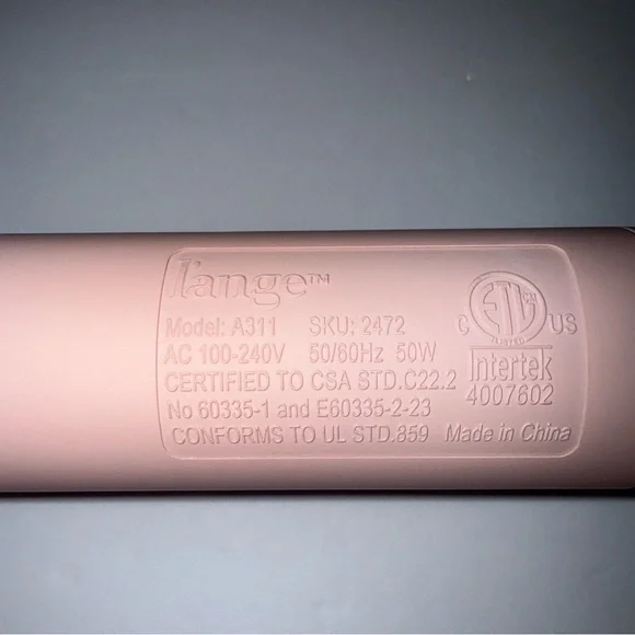 Lange 360 Blush Pink Hair Straightening and Curling Tool with Built-In Fan - Picture 2 of 5